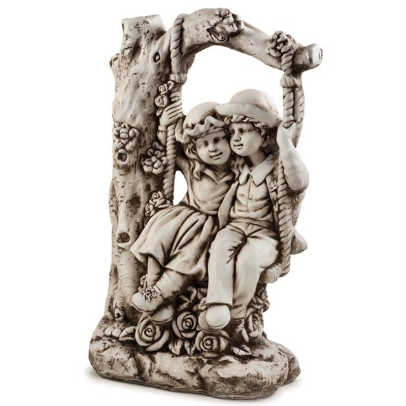 Swing Boy and Girl Statue
