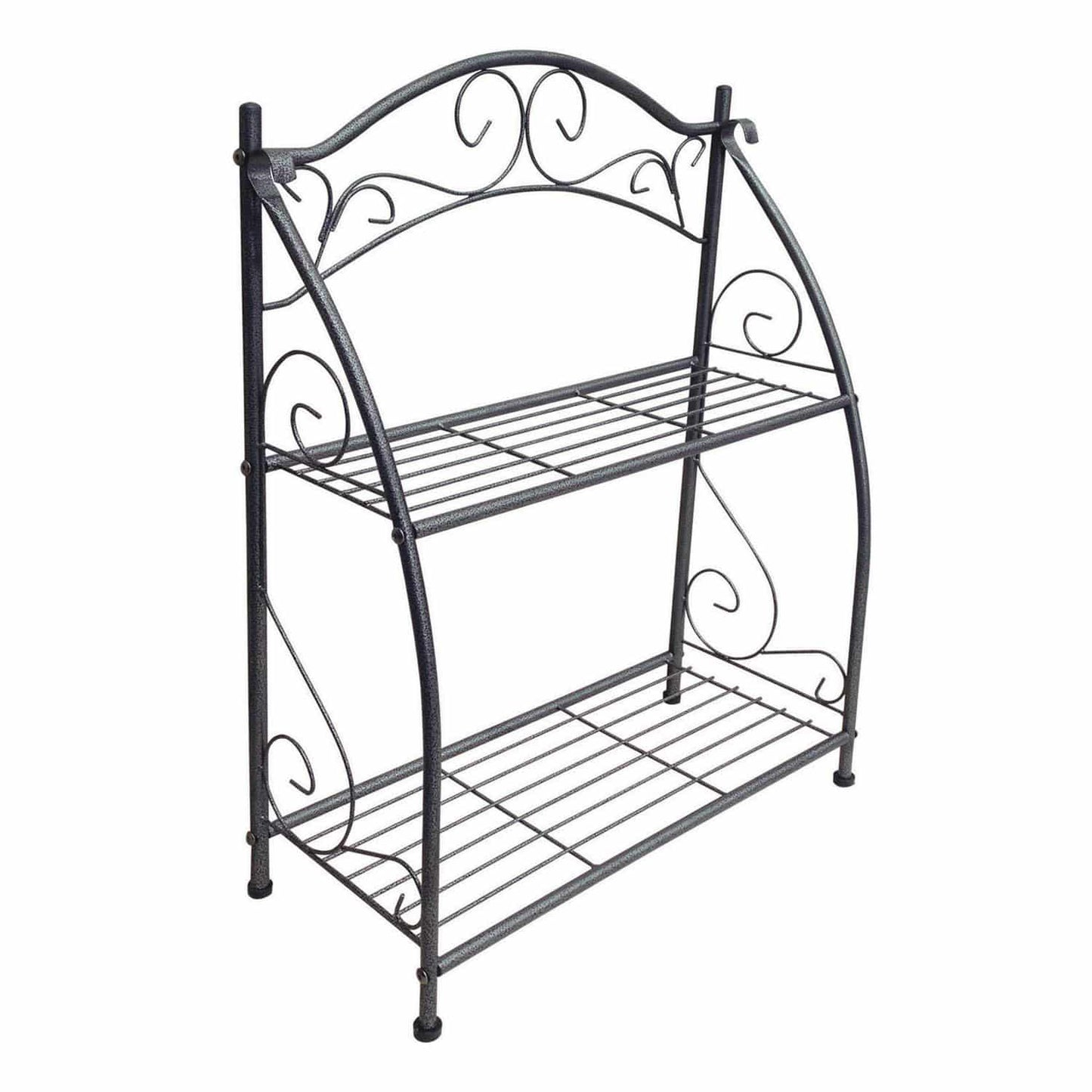 Plant Stand 2 Shelf – Hammertone Finish Decor