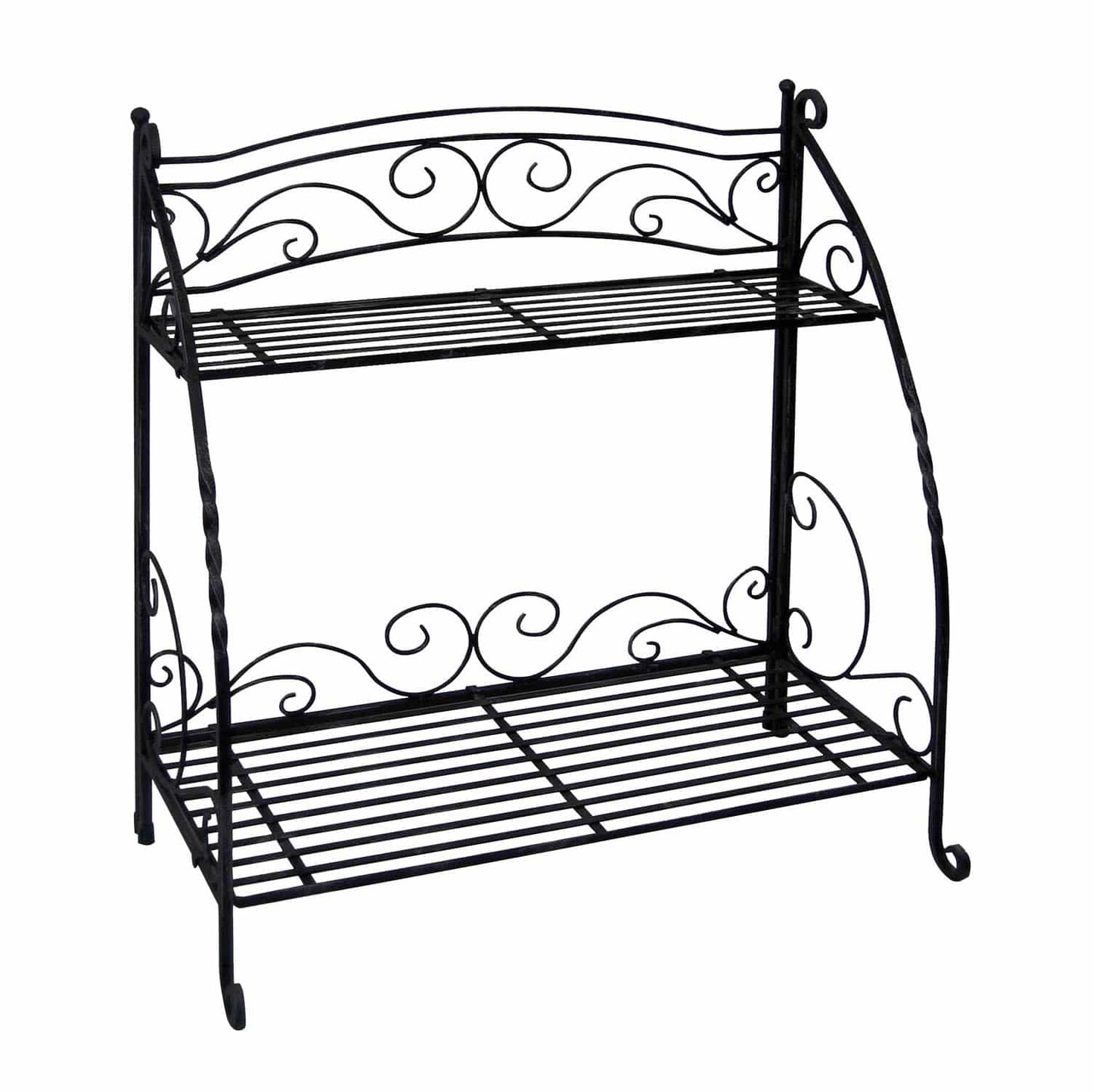 Bakers Plant Stand 2 Shelf – Black Decor