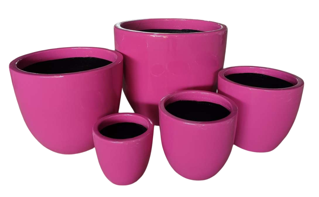 Tall Egg Decor Gloss Pot Pot Pink 58x50