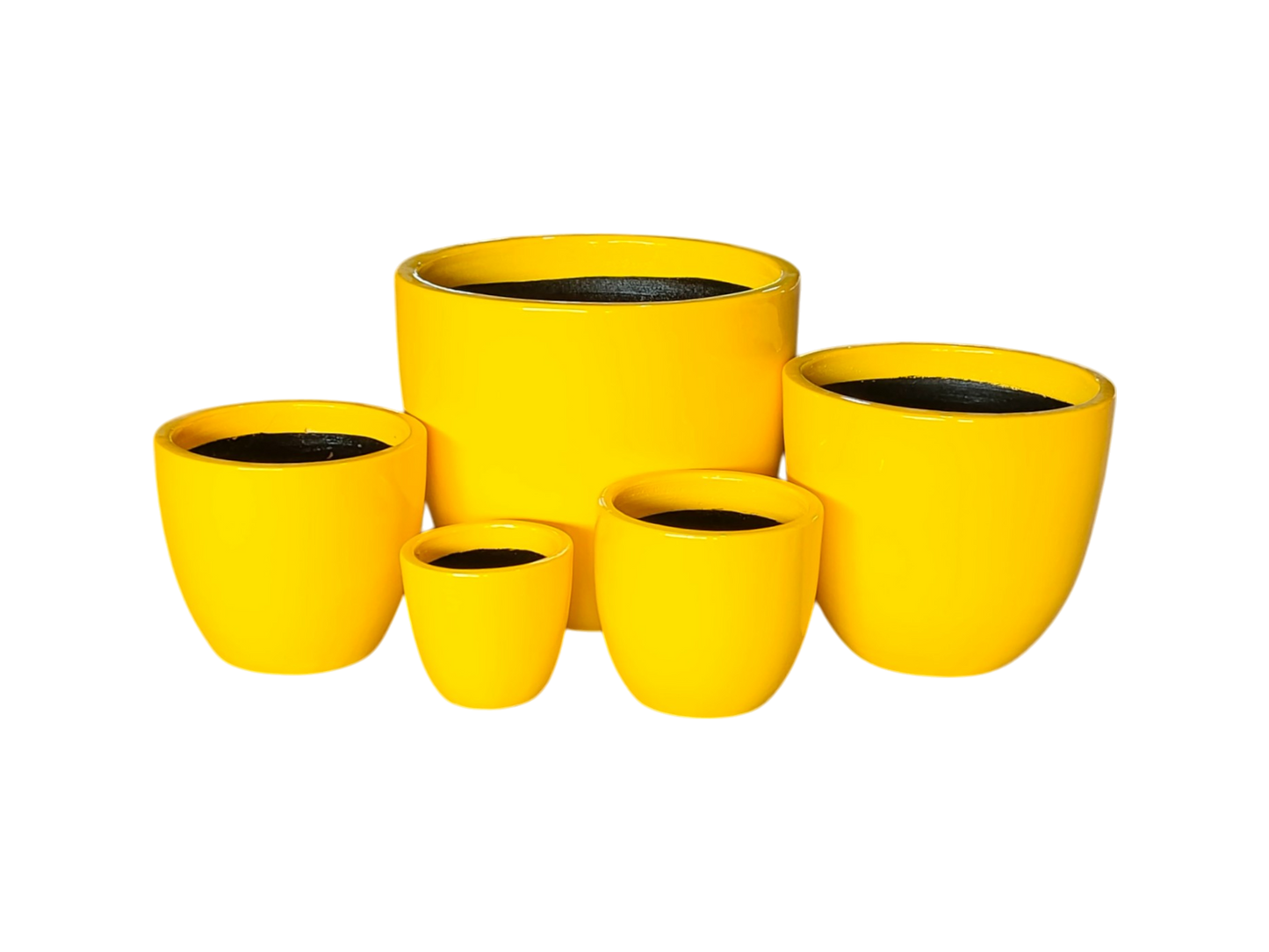 Tall Egg Decor Gloss Pot Pot Yellow 58x50