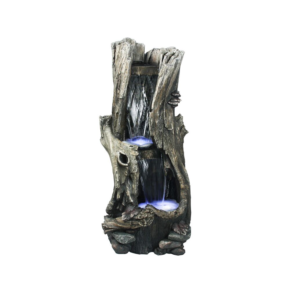 Tree Trunk Log Water Fountain Water Feature