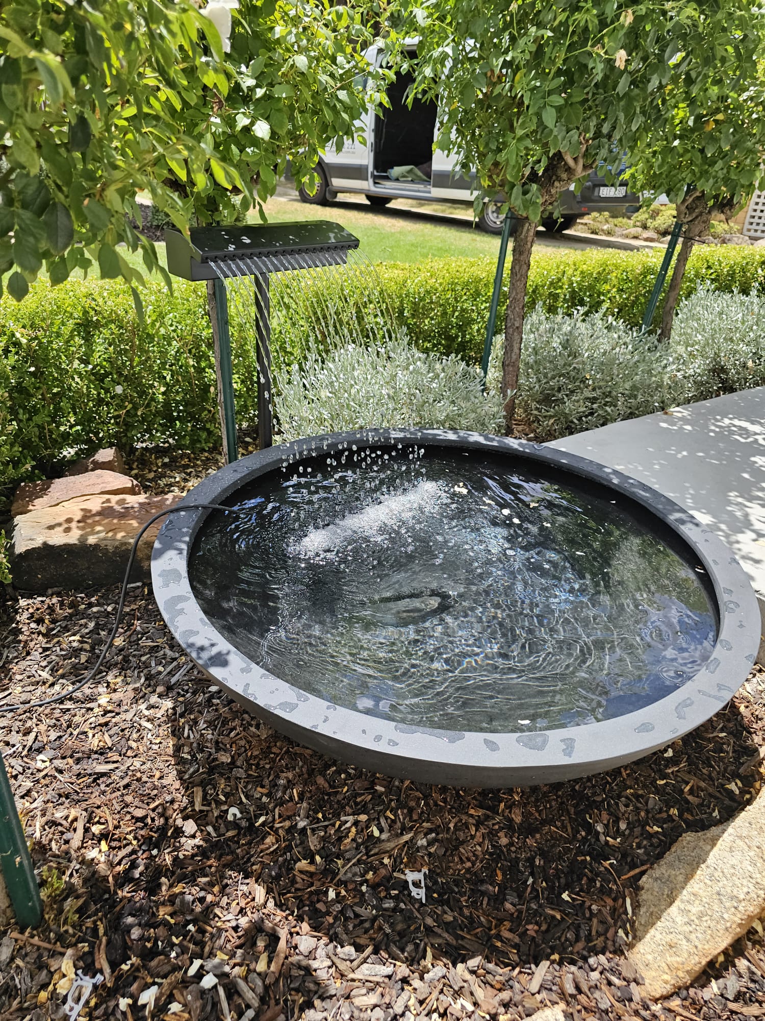 Kai "RAIN DROP" Water Feature with Urban Bowl Water Feature Large 