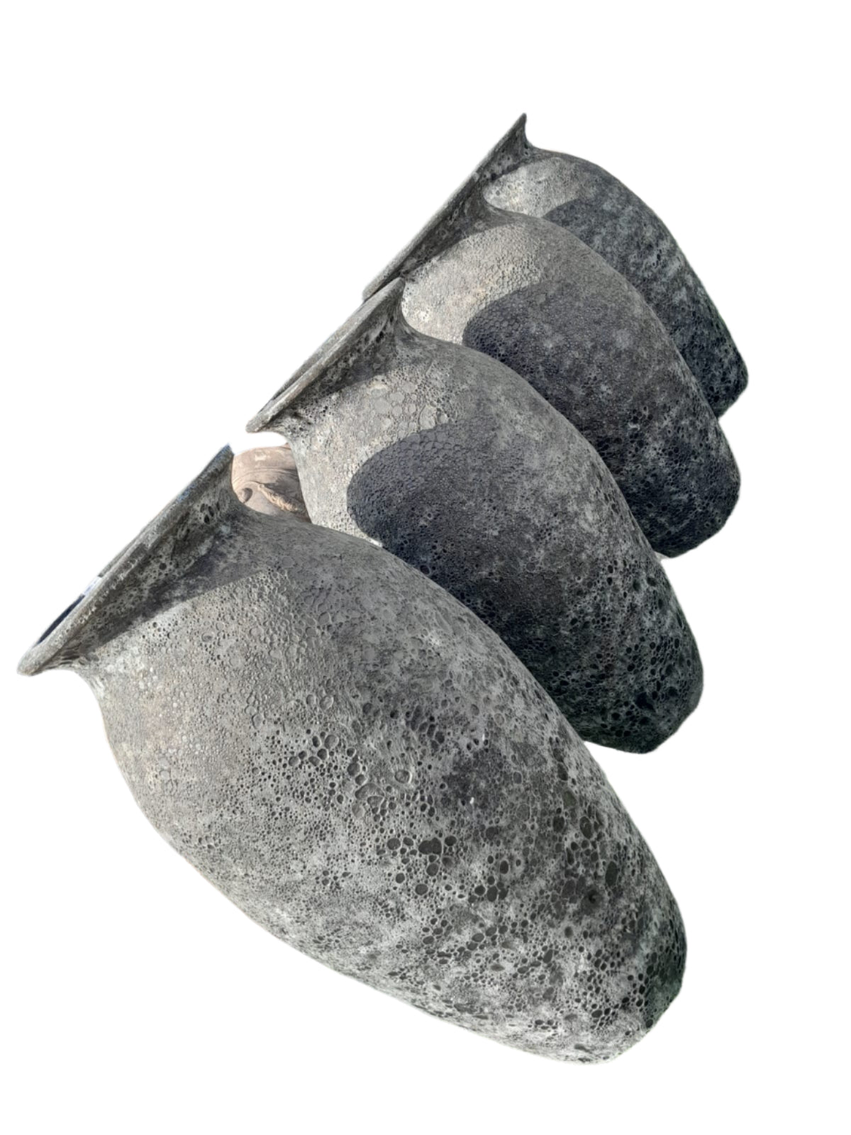 Lava Rock Tall Urn Black Urn pot