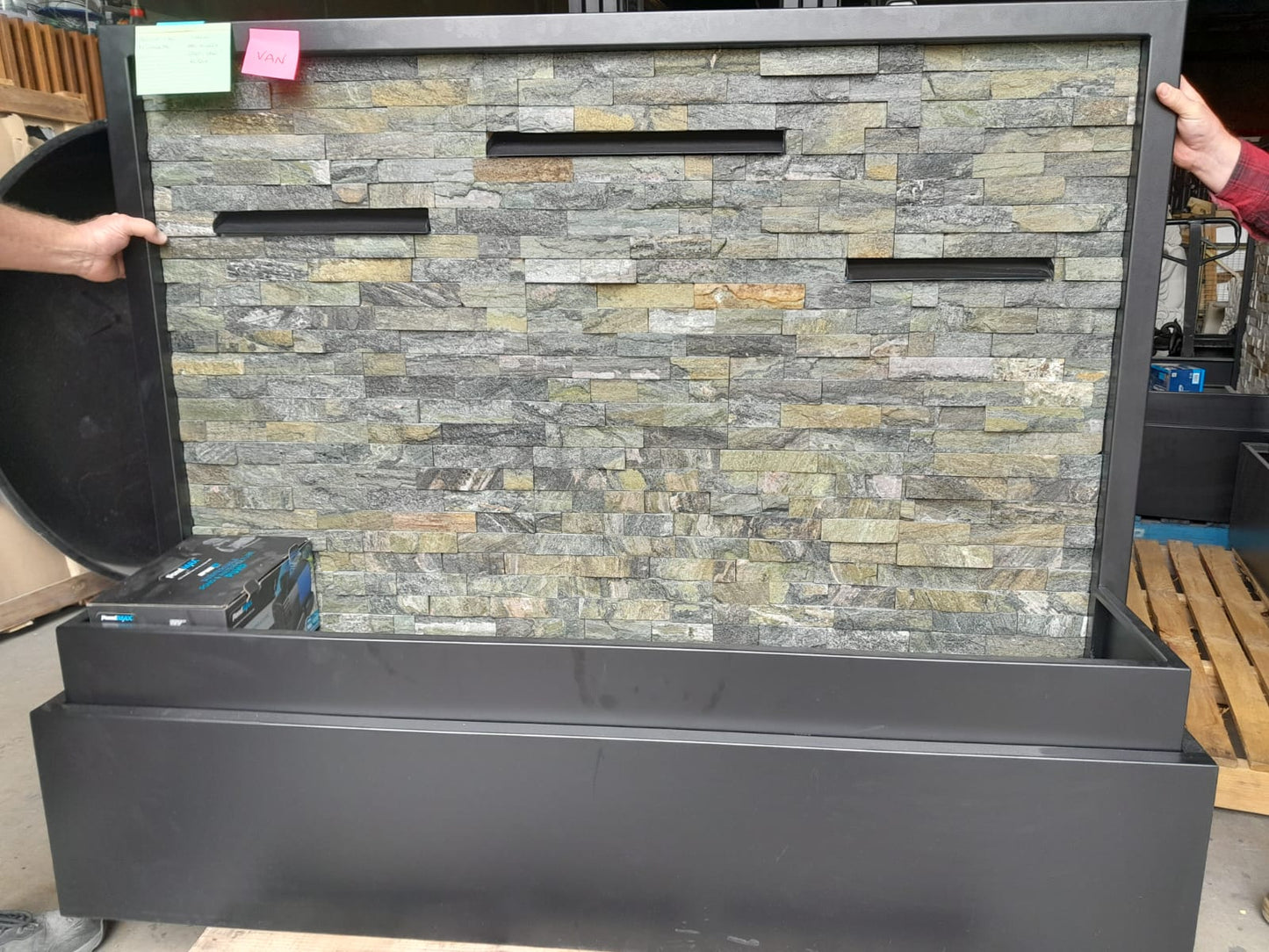 Narayan Wall Water Feature Water Feature W1200mm x H1220mm x D450mm Ocean Green