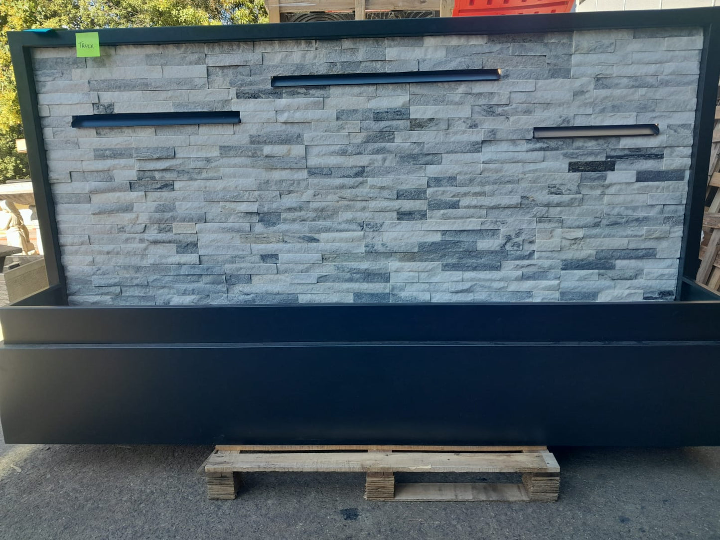 Narayan Wall Water Feature Water Feature W2200mm x H1500mm x D470mm Silver Ice