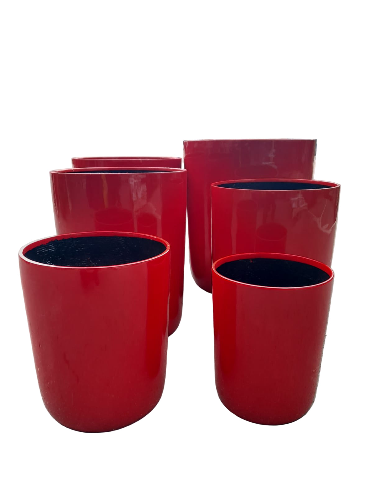 Long John Fibreglass Gloss Pot Red 55D x 65H