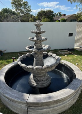 Monaco Fountain Water Feature Full Package (with Pond and Surrounds) Standard (240V)