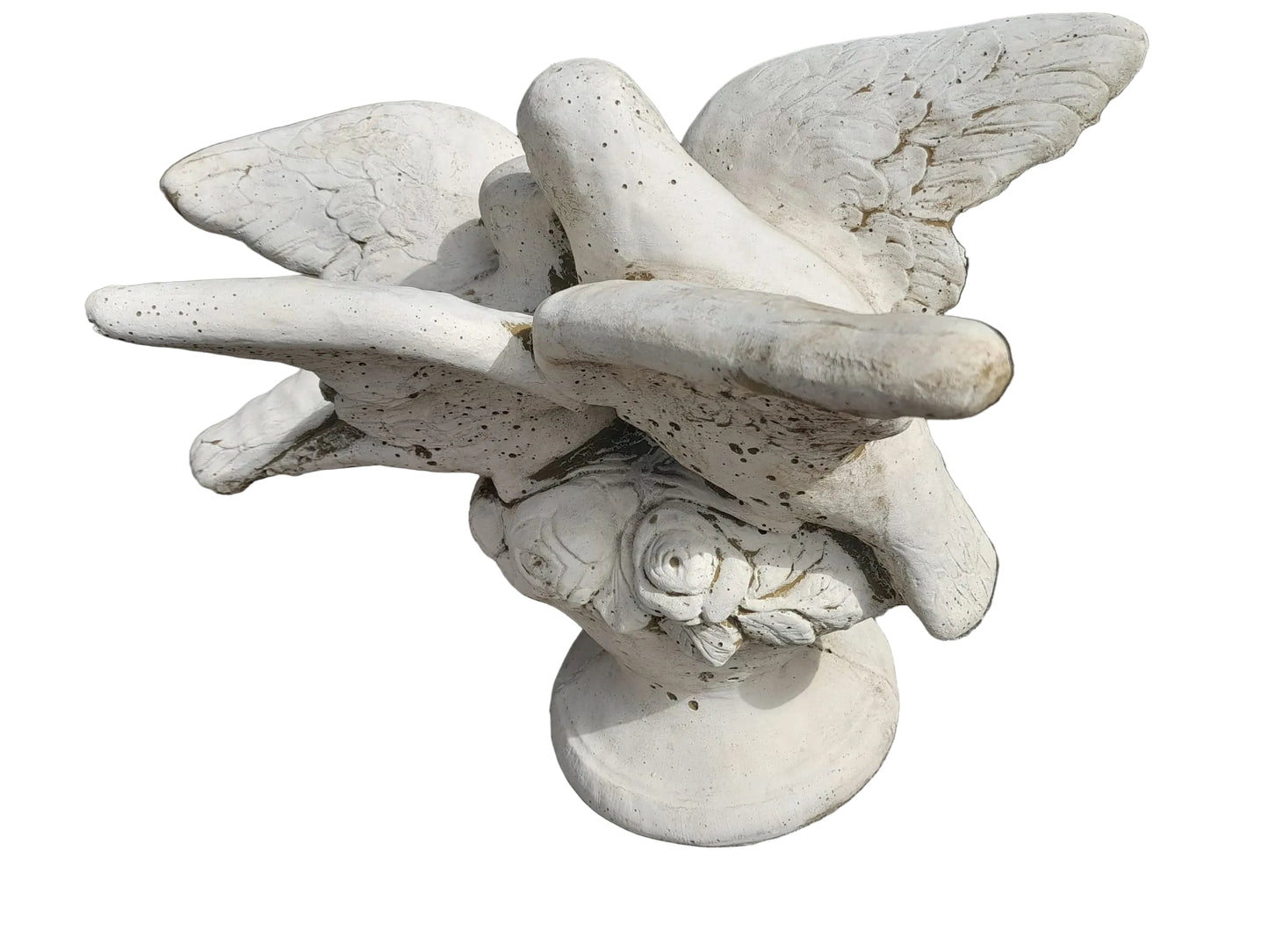 Kissing Doves Fountain Top Piece Statue Sandstone Wash