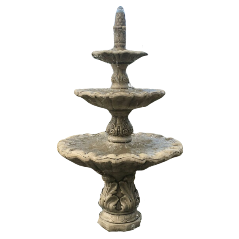 Three Tier Milano Fountain Water Feature w/ Pump. BYO Pond 