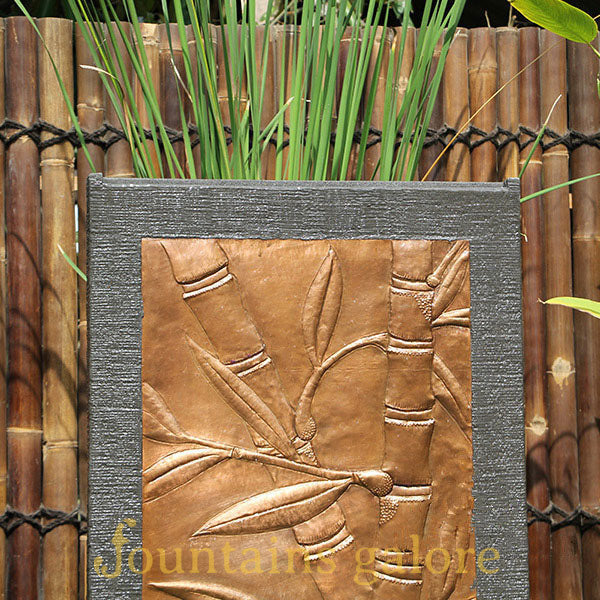 Bamboo Copper Wall Fountain Water Feature