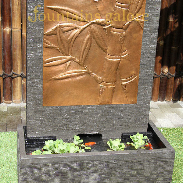 Bamboo Copper Wall Fountain Water Feature