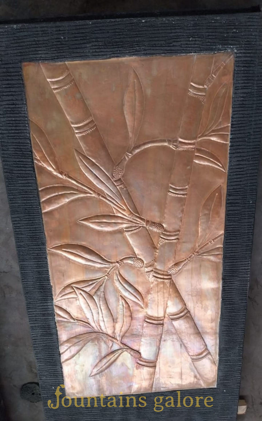 Bamboo Copper Wall Fountain Water Feature Standard (240V) Charcoal