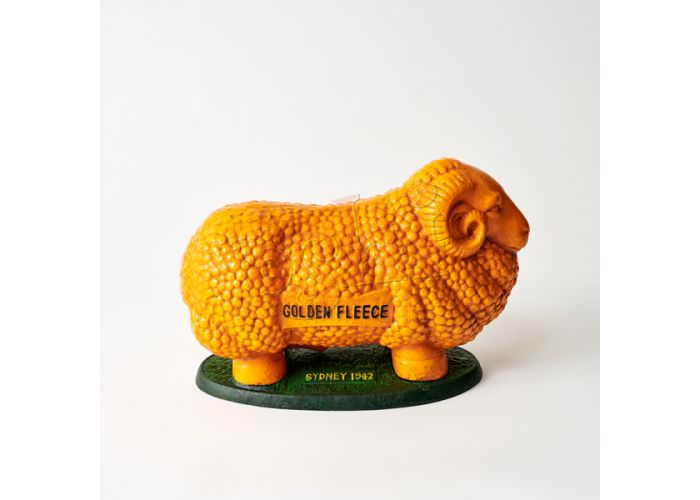 Big Sheep on Base Statue