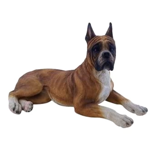 Boxer Laying Down Statue Statue