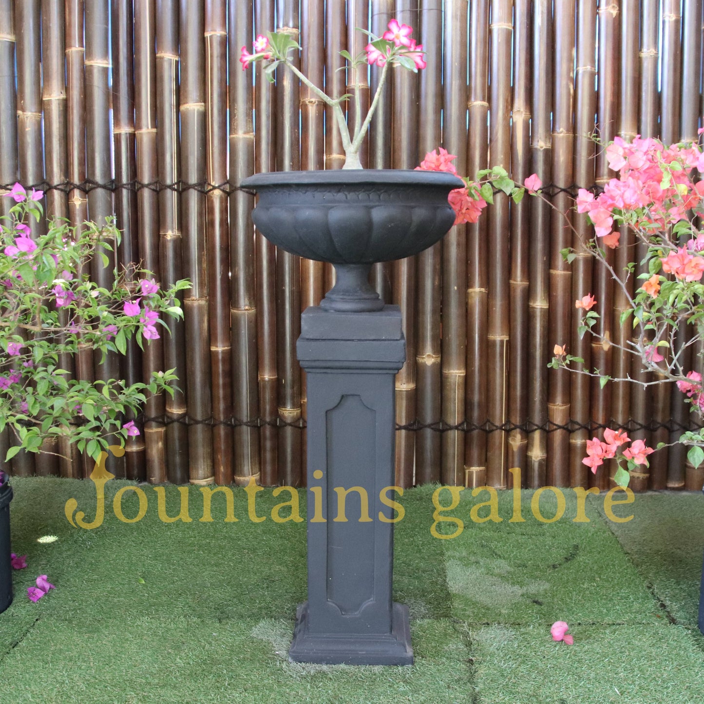 Giordano Urn & Pedestal Urn and Pedestal Charcoal 