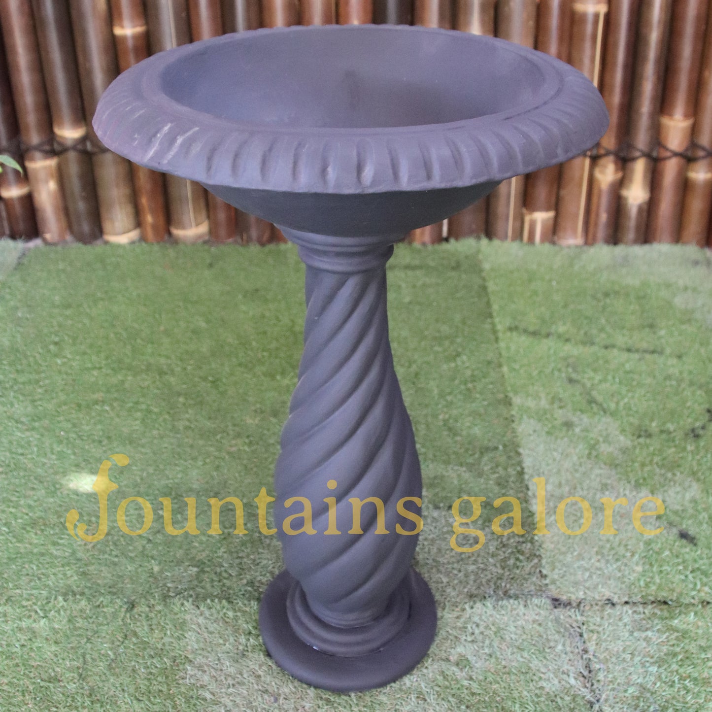 Amalfi Birdbath Bird Bath Charcoal