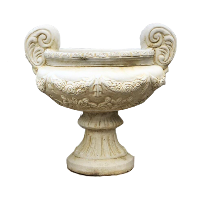 Closed-Handle Urn Urn and Pedestal