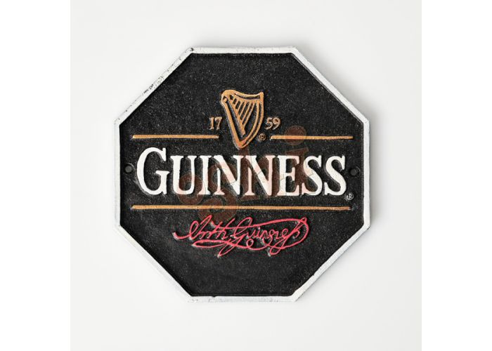 Guinness Sign Hexagon (Black) Décor