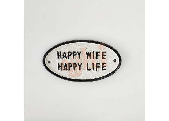 Happy Wife Happy Life Sign Décor