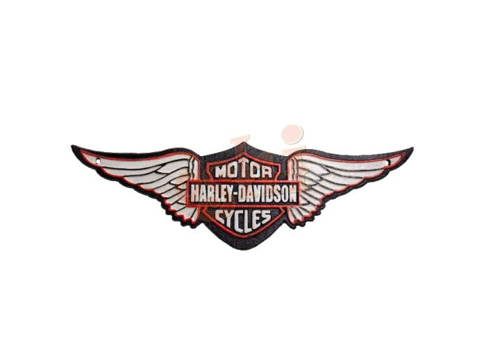 Harley Davidson With Wings Sign Decor