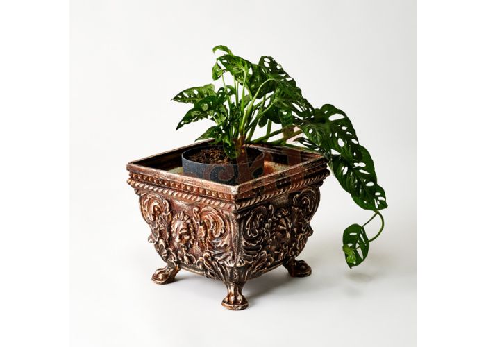 Lion Face Square Urn Urn