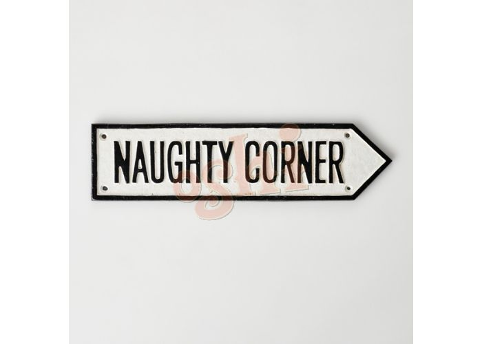 Naughty Corner Sign Décor