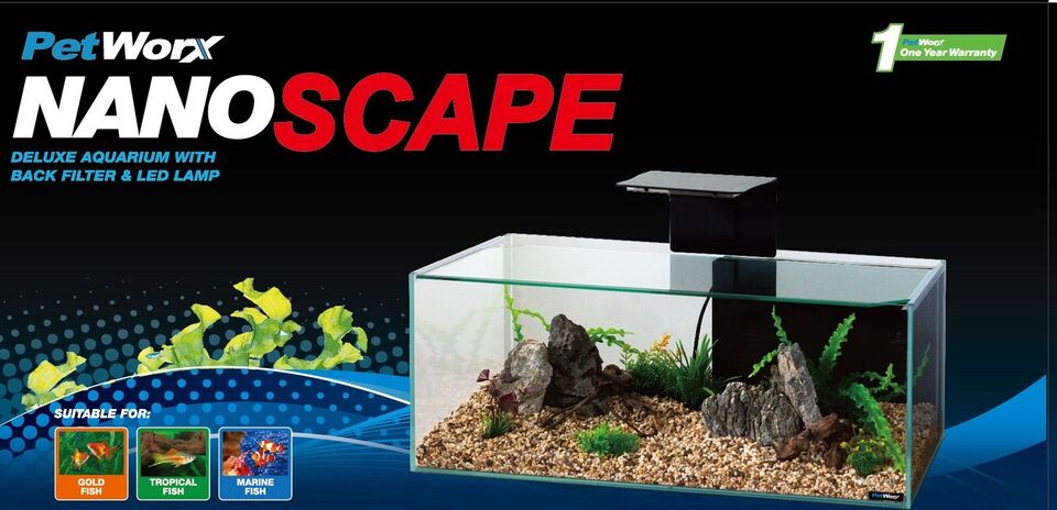 Pet Worx Nano Scape Aquarium 45Lt Aquarium & Fish Tank