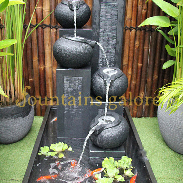 Streaming Pots Fountain – Large Water Feature  