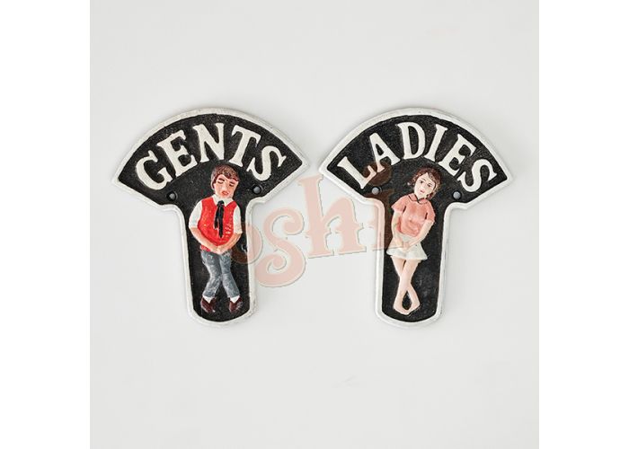 Toilet Sign Pair Décor