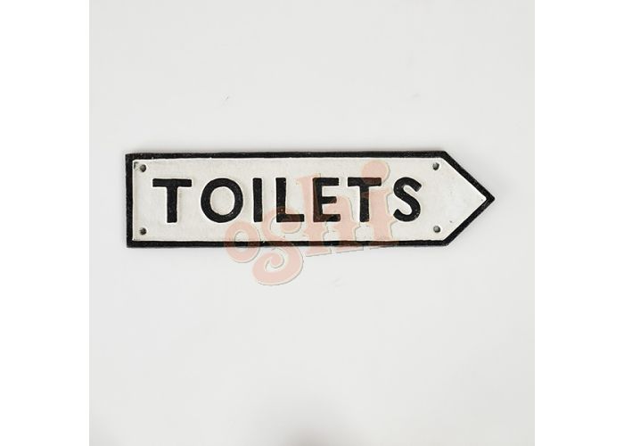Toilets Right Arrow Sign Décor
