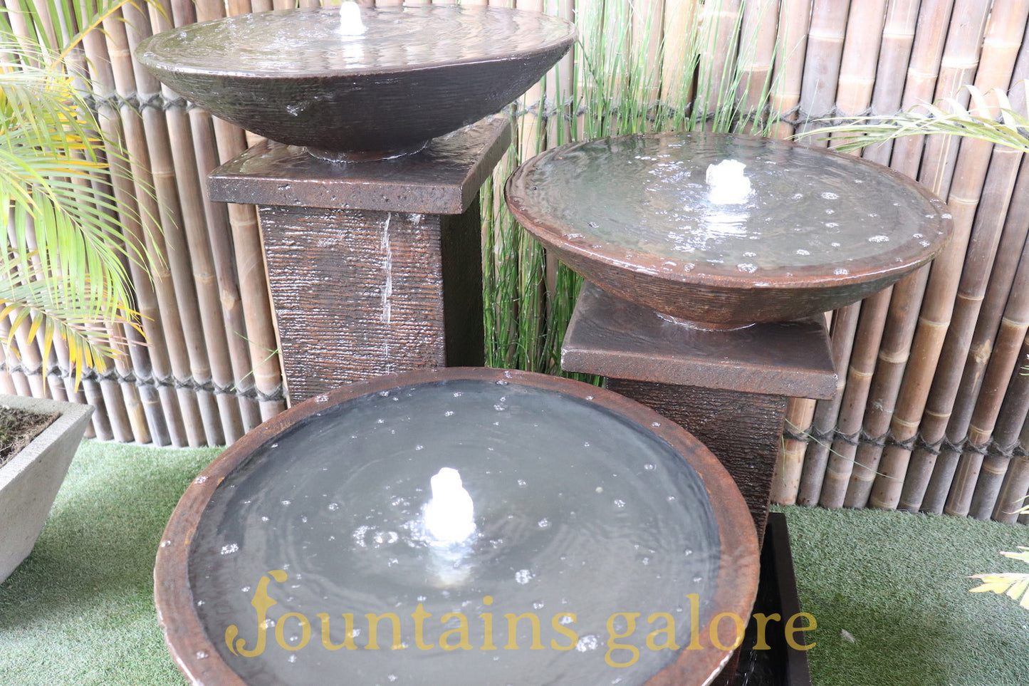 Triple Bowl Fountain Water Feature
