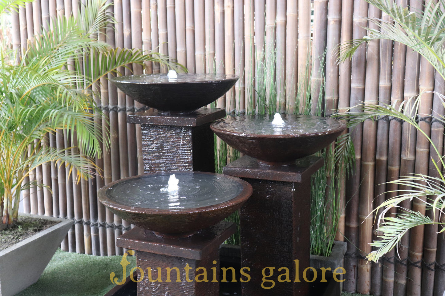 Triple Bowl Fountain Water Feature