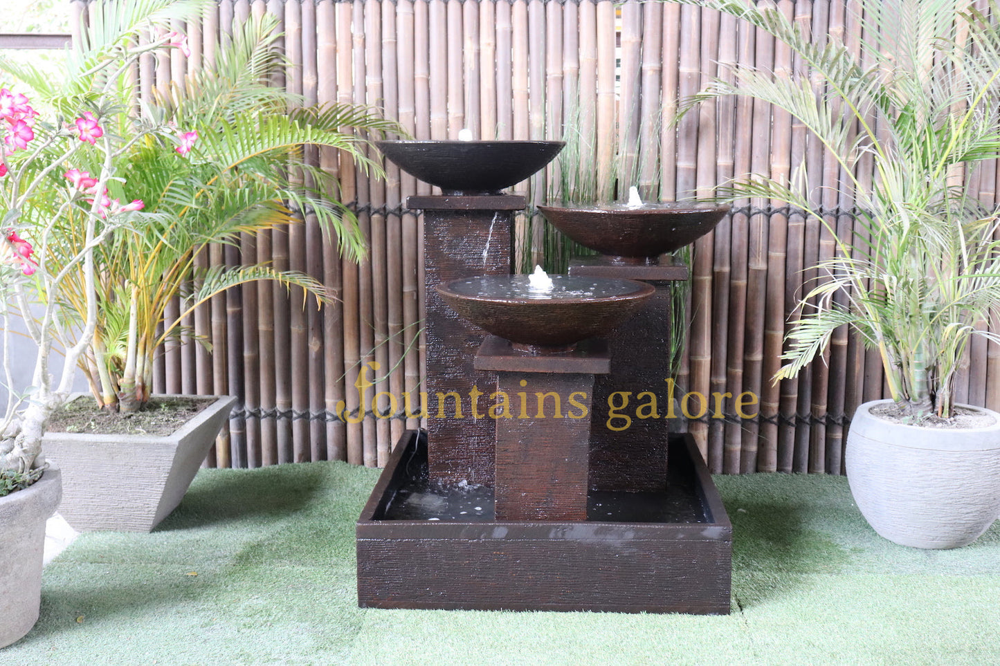 Triple Bowl Fountain Water Feature