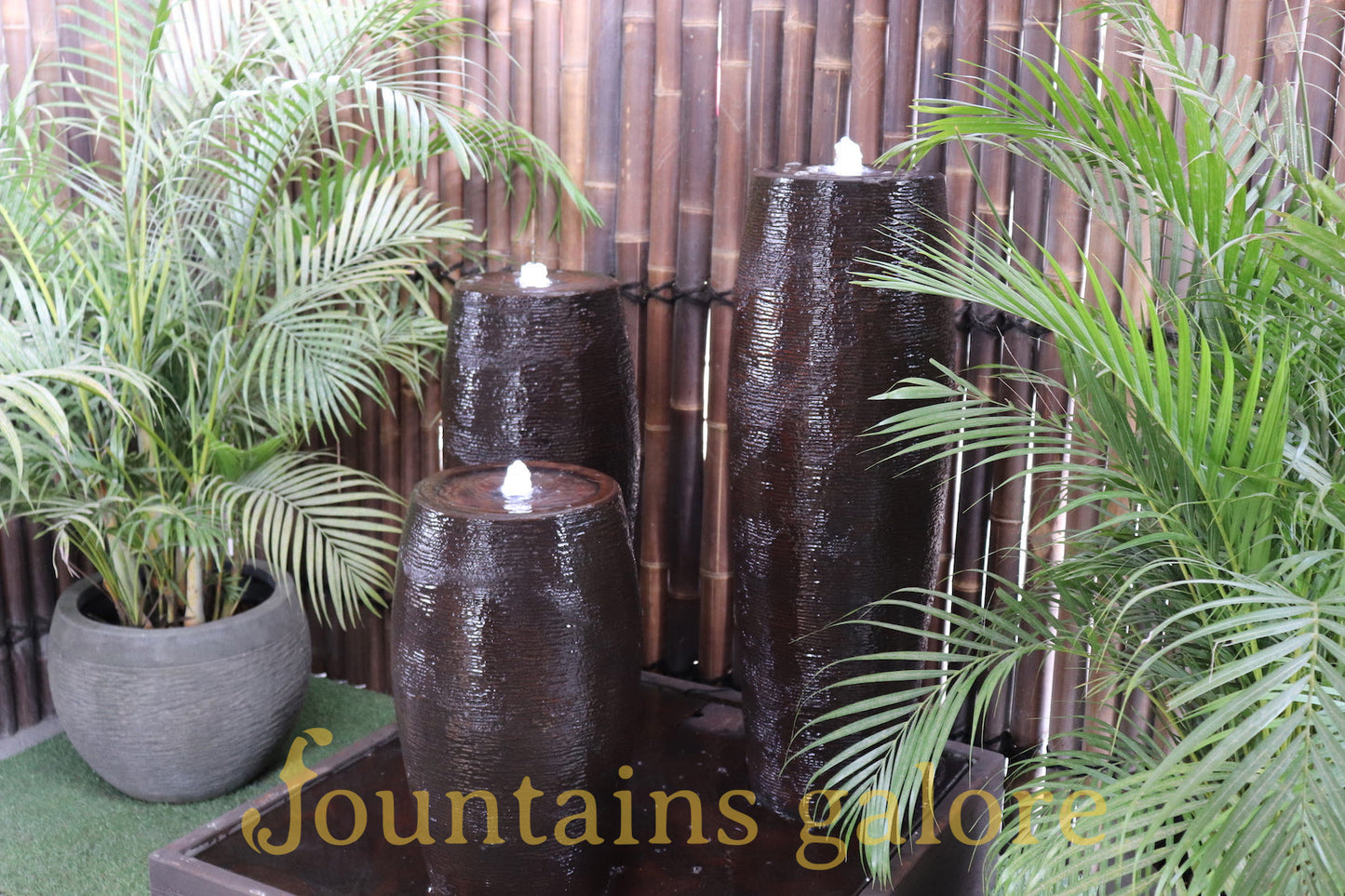 Triple Cigar Fountain Water Feature  