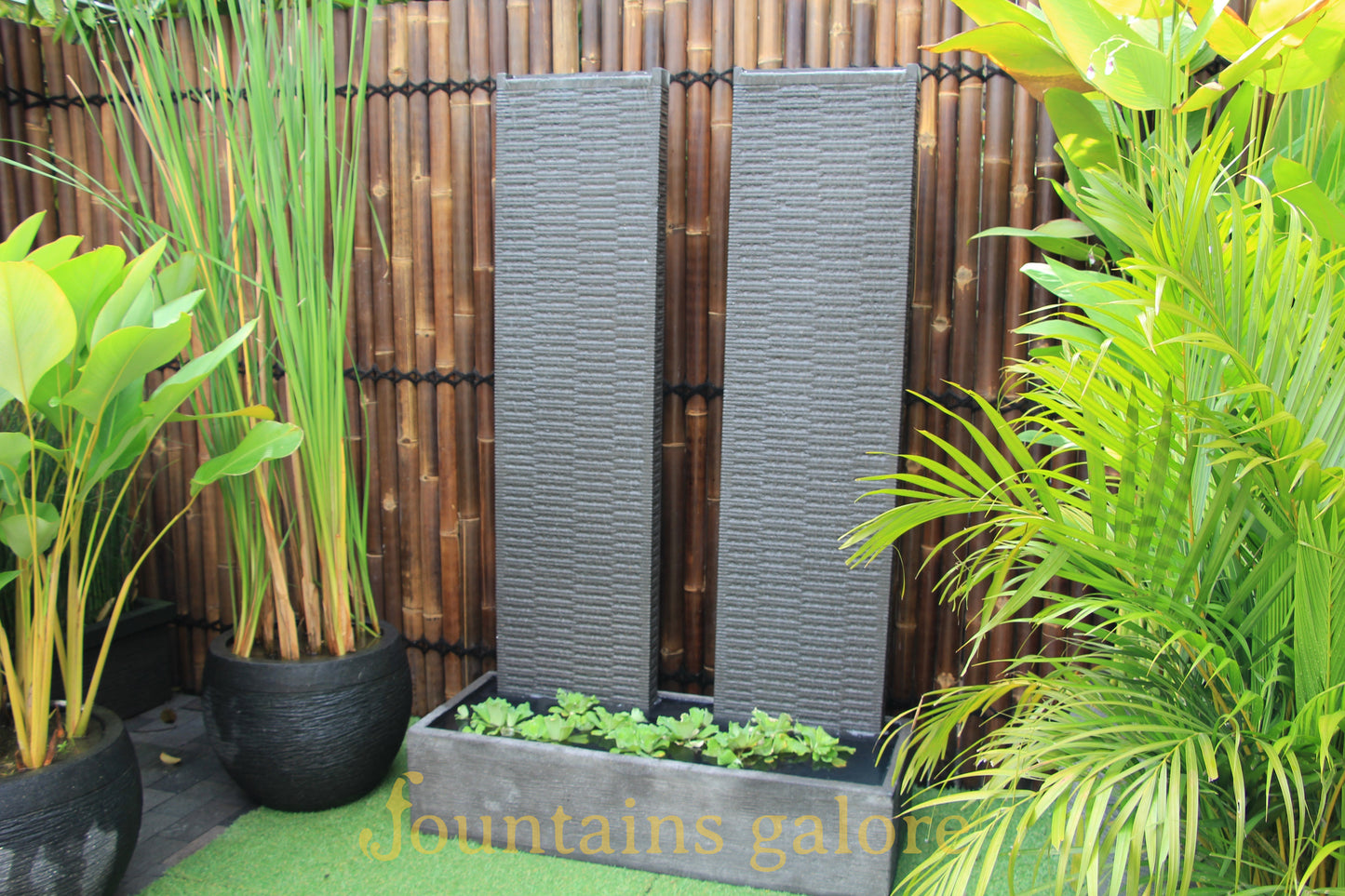 Twin Ripple Wall Fountain Water Feature