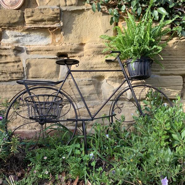 Bicycle Plant Stand Pot Rust