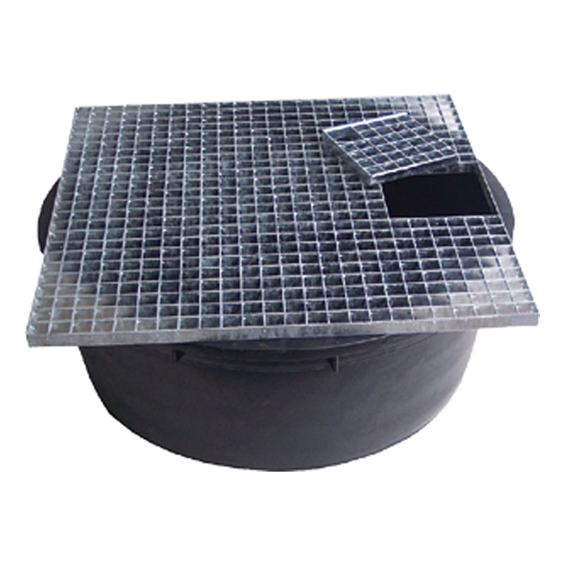 Round Fountain Pond with Square Grate & Insert Pond
