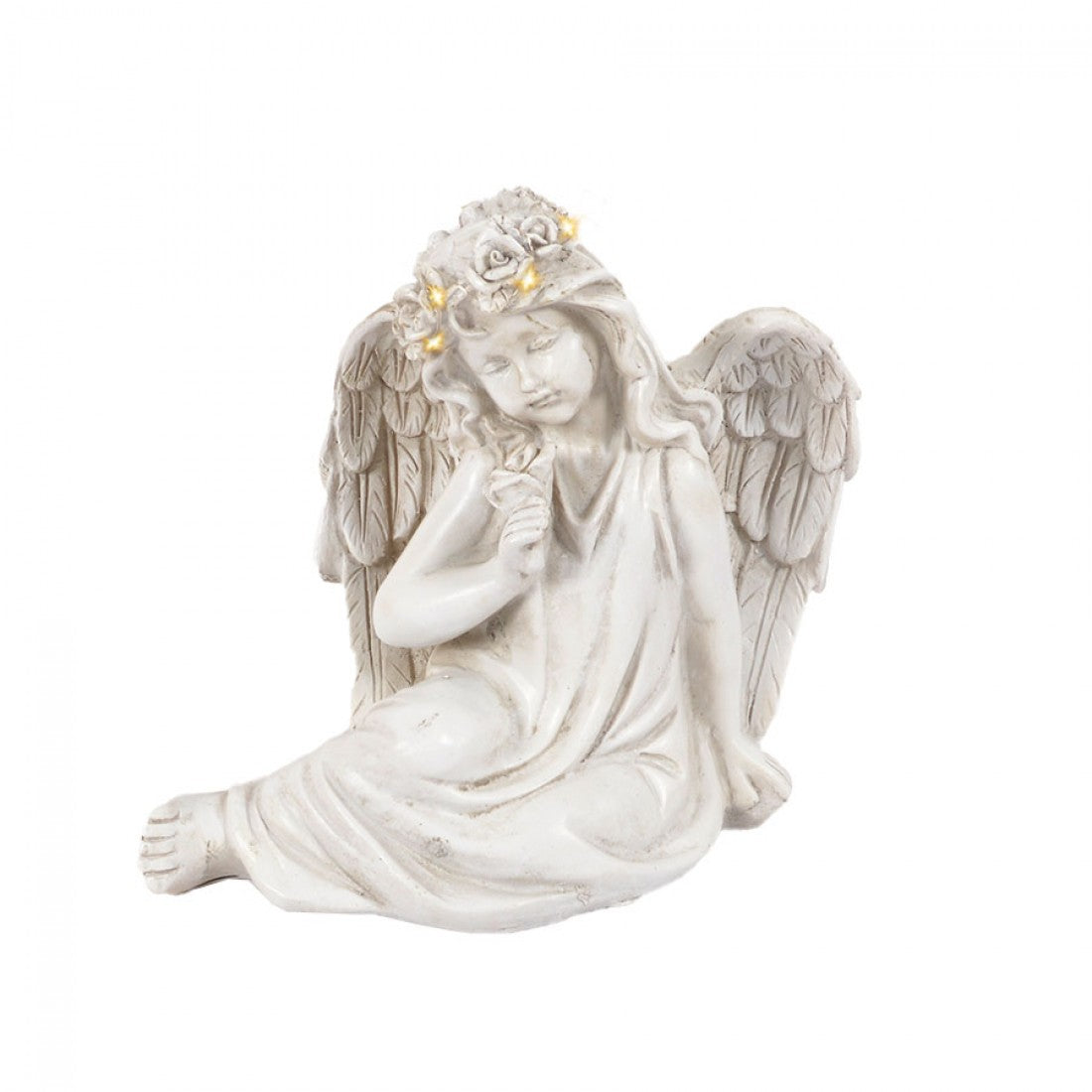 Leaning Angel with LED