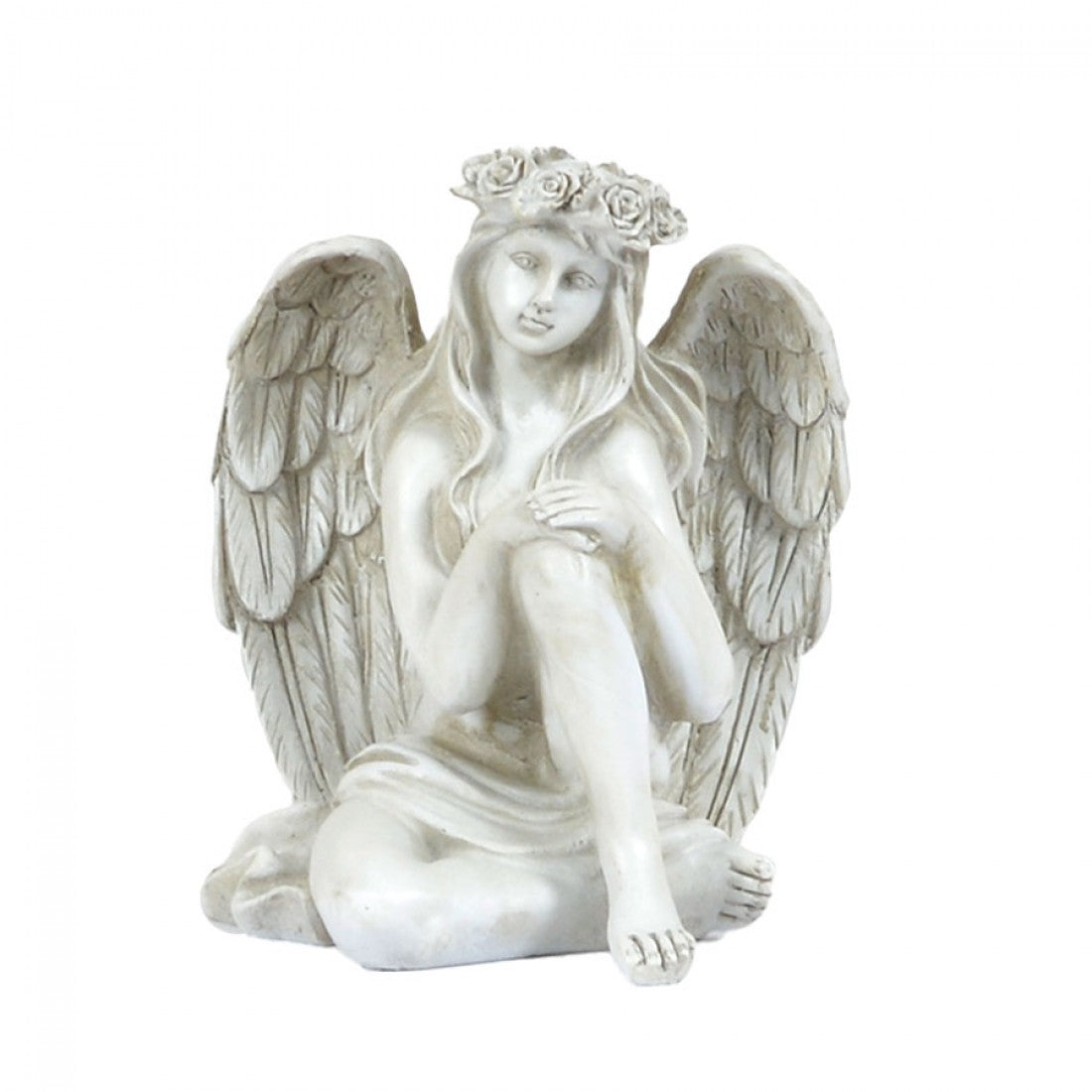 Angel with T-Light Holder Statue
