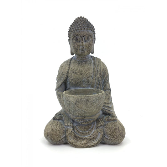 Garden Buddha with Bowl Statue Statue