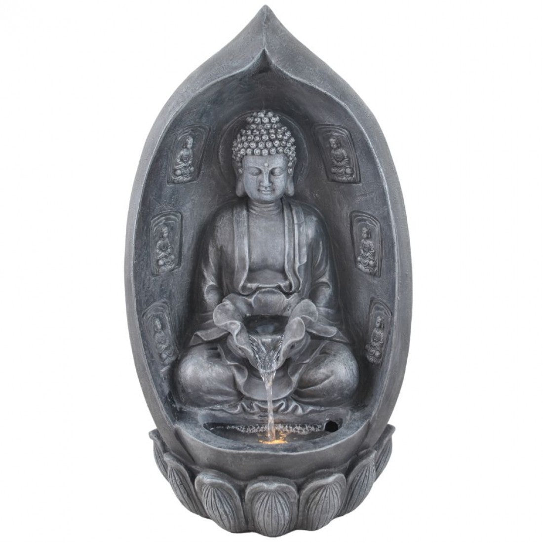 Buddha Fountain with LED Water Feature