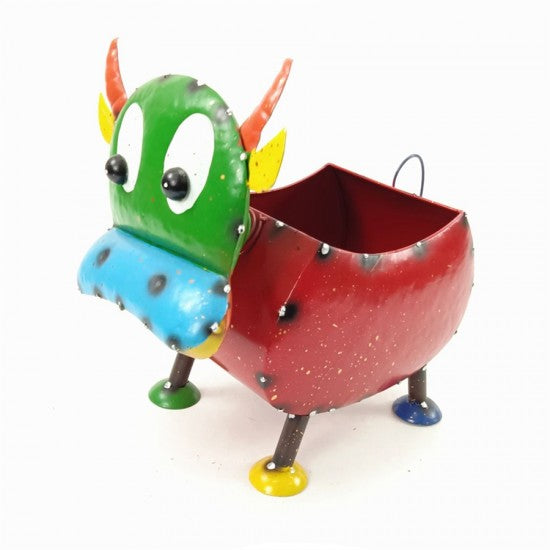 Rainbow Metal Bull Pot Statue
