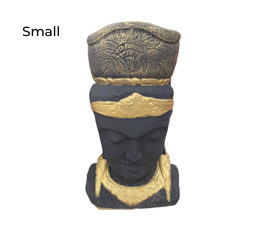 Head Laksmi Pot (60cm - 100cm) Black & Gold