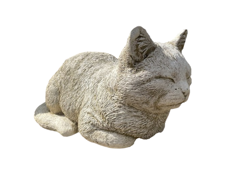 Loaf Cat Statue Statue Grey