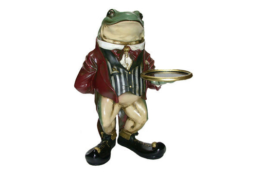 Frog Butler Small Fibreglass Statue Statue  
