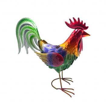 Rainbow Rooster Statue Statue  