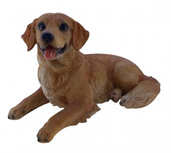 Golden Retriever Laying Down Statue Statue