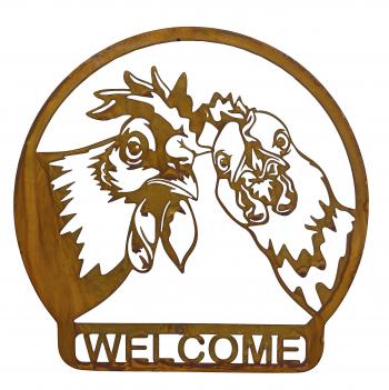 Welcome Rooster Wall Art Décor  