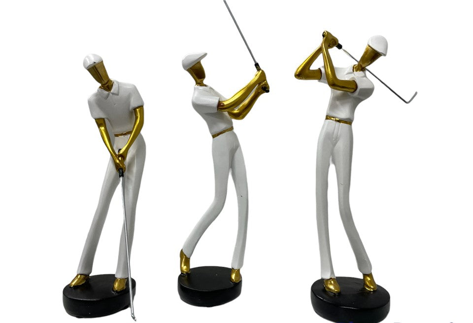White Golfer Statues Statue